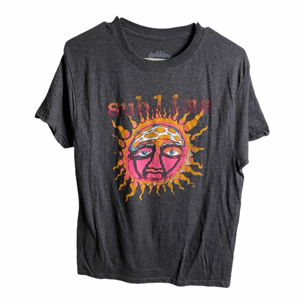 Sublime Kids Charcoal Tee with Vibrant Sun Graphic
